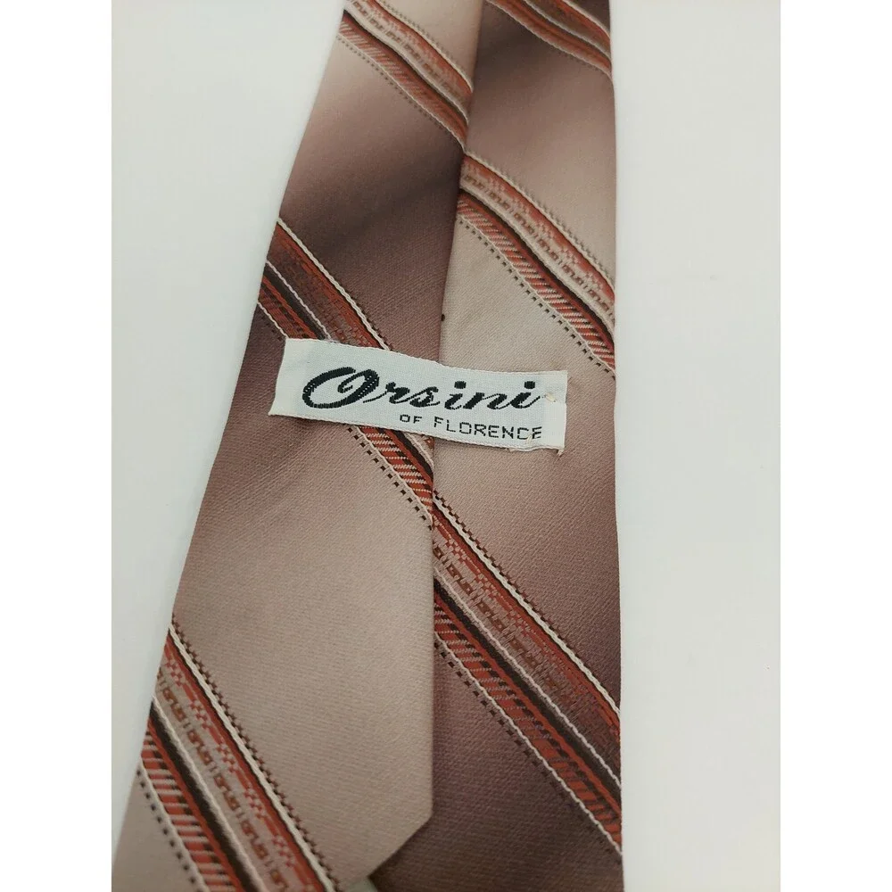 Orsini Men's Tie Ombre Brown Tan Striped